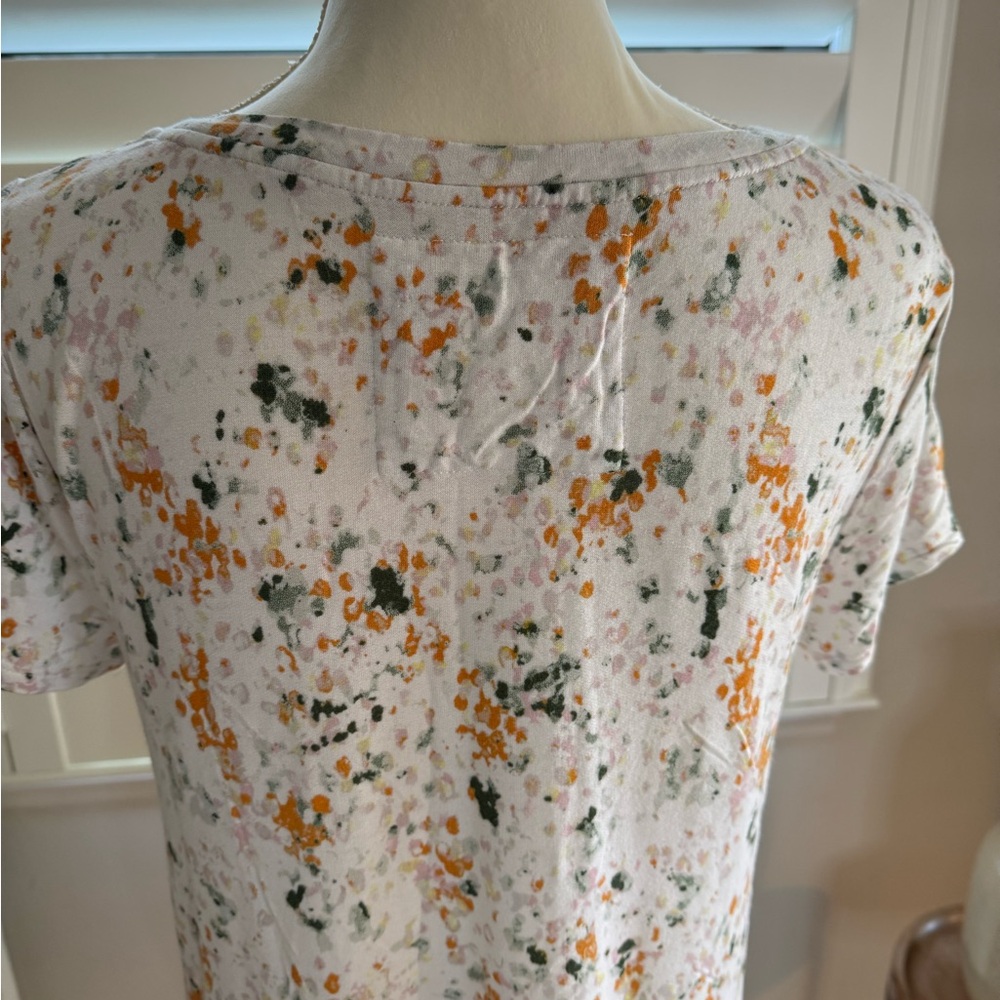 Cupio Speckled V-Neck Cute Short Sleeve Top Like New - Picture 7 of 10